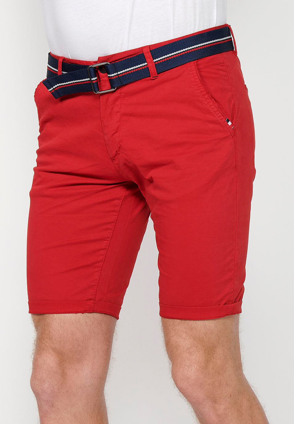 Bermuda Hombre Chino Algodón Cinturón Vuelta – Koroshi 2411PS07