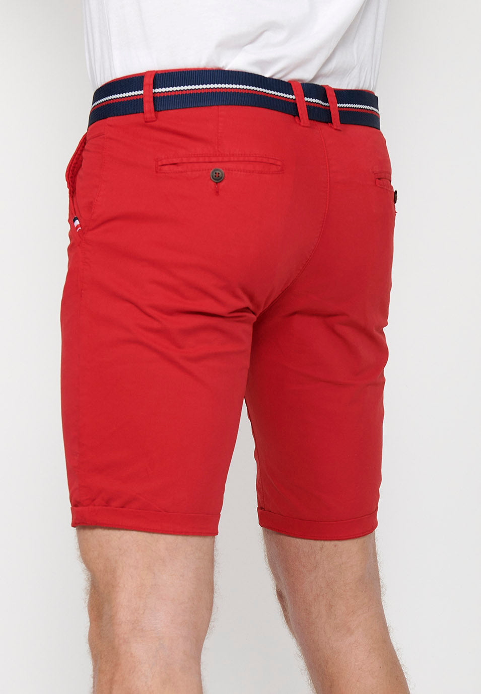 Bermuda Hombre Chino Algodón Cinturón Vuelta – Koroshi 2411PS07