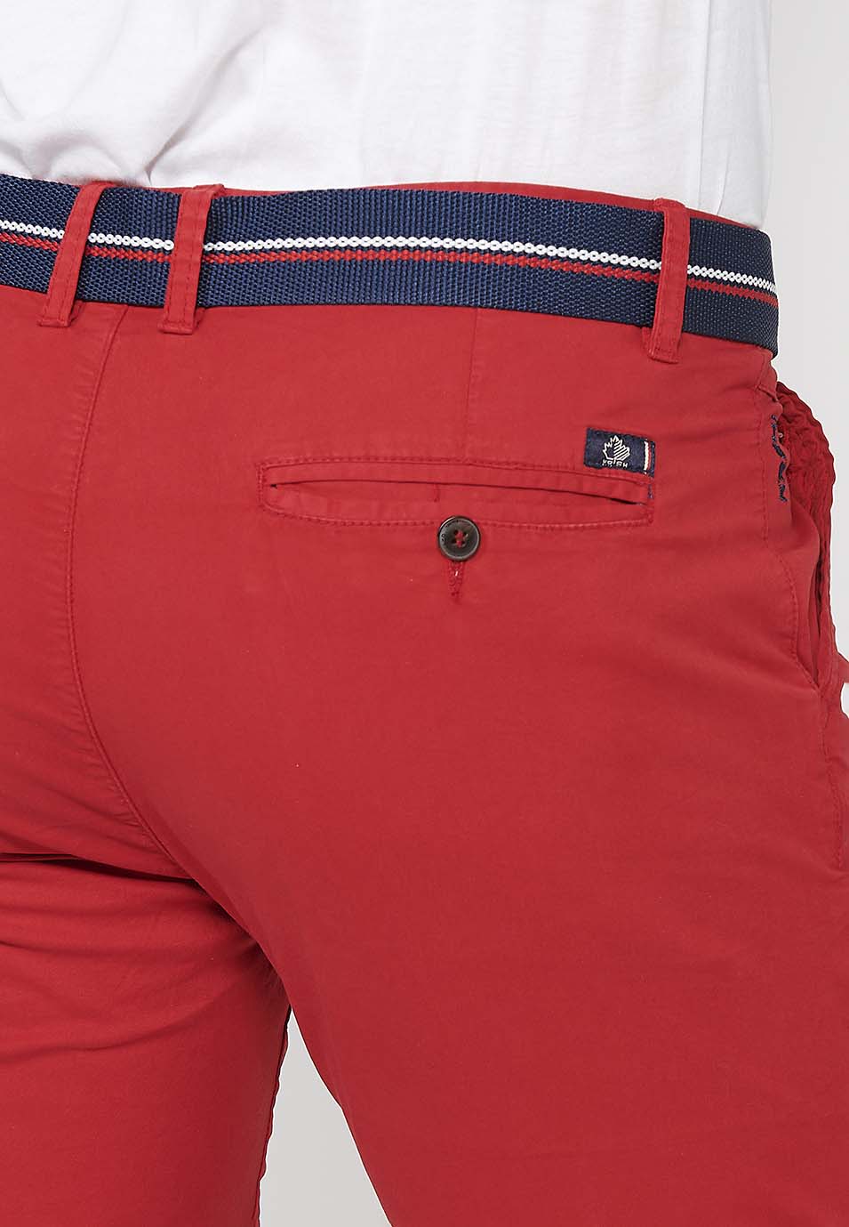 Bermuda Hombre Chino Algodón Cinturón Vuelta – Koroshi 2411PS07