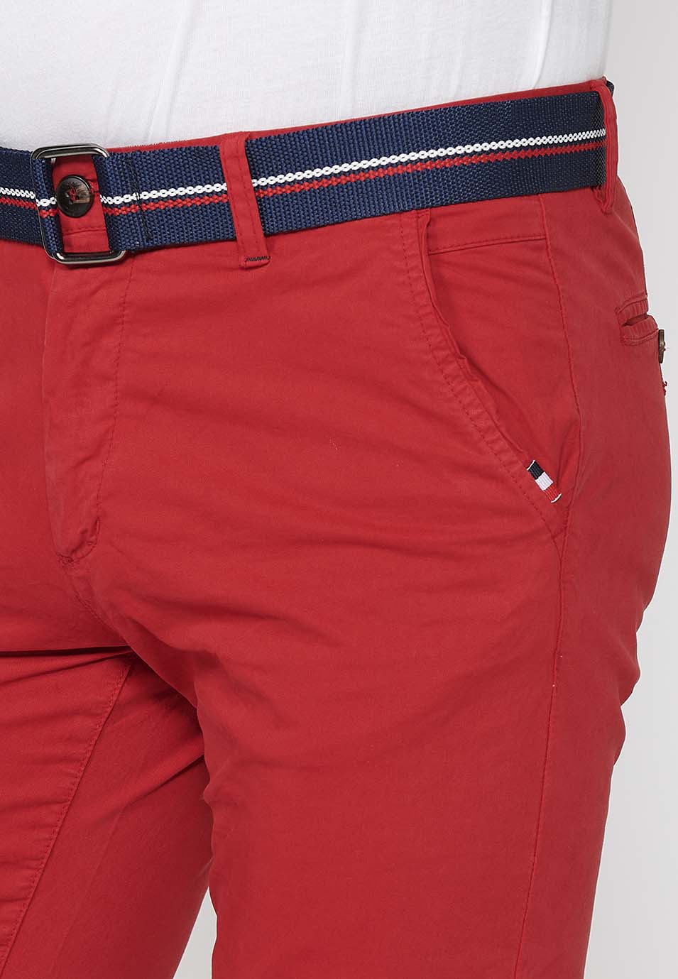 Bermuda Hombre Chino Algodón Cinturón Vuelta – Koroshi 2411PS07