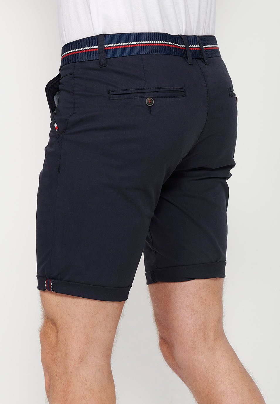 Bermuda Hombre Chino Algodón Cinturón Vuelta – Koroshi 2411PS07