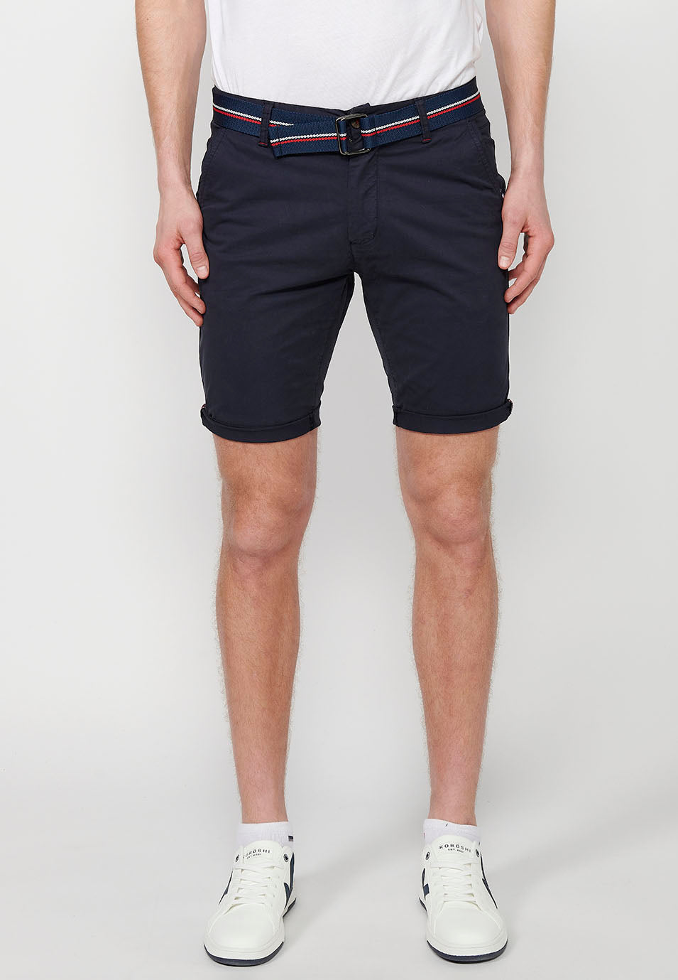 Bermuda Hombre Chino Algodón Cinturón Vuelta – Koroshi 2411PS07