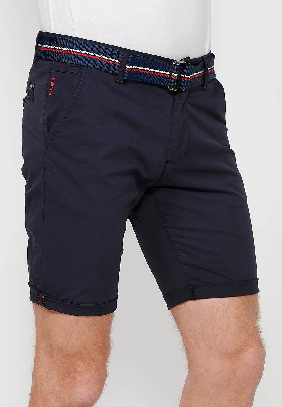 Bermuda Hombre Chino Algodón Cinturón Vuelta – Koroshi 2411PS07