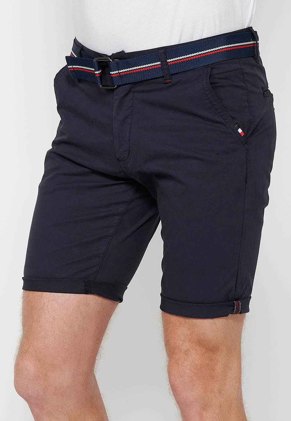 Bermuda Hombre Chino Algodón Cinturón Vuelta – Koroshi 2411PS07