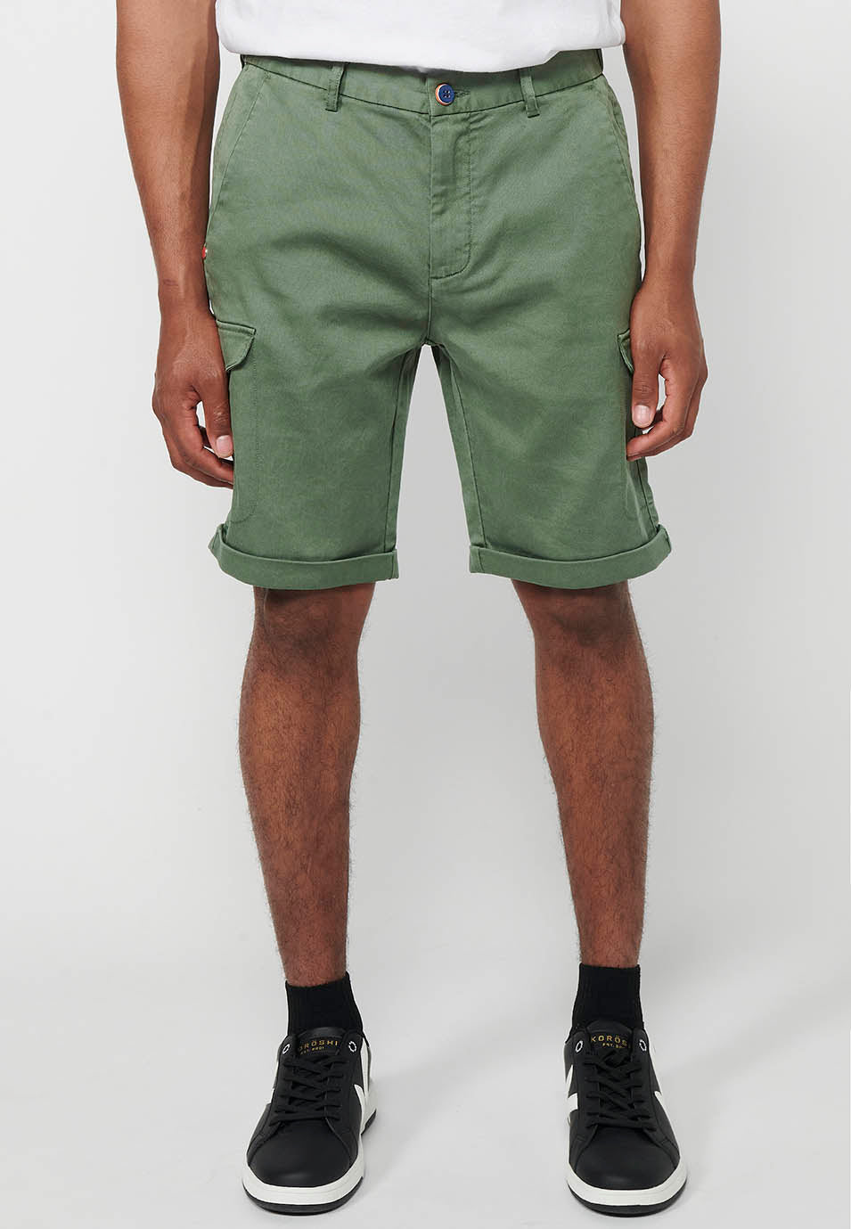 Bermuda Hombre Algodón Lyocell Bolsillo Cargo – Koroshi 2411PS13