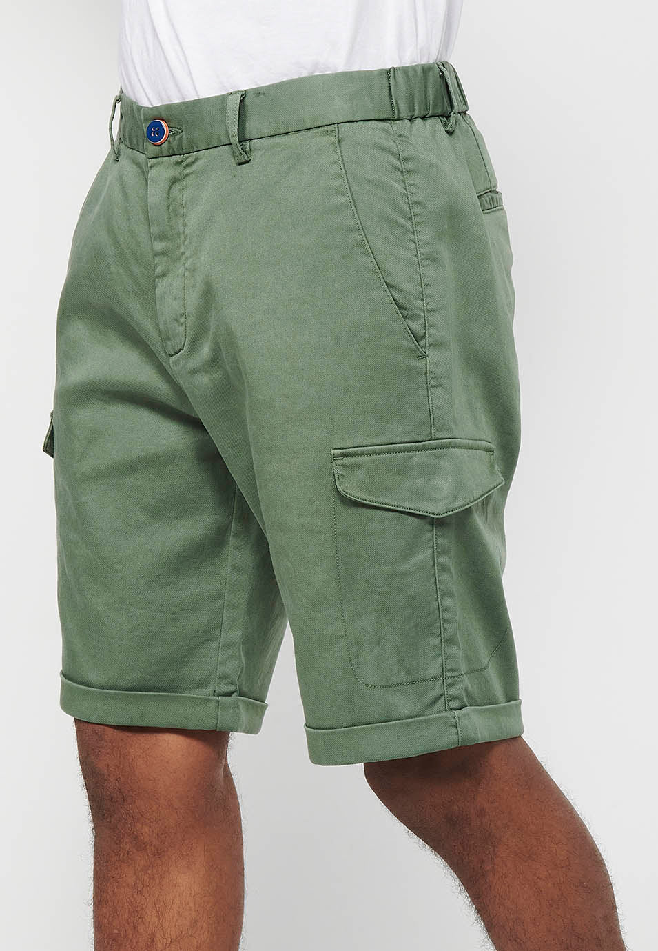 Bermuda Hombre Algodón Lyocell Bolsillo Cargo – Koroshi 2411PS13