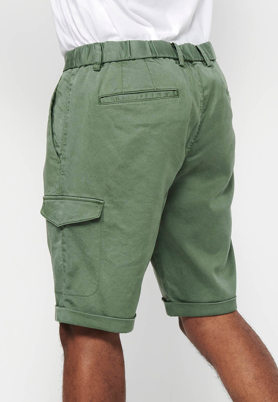 Bermuda Hombre Algodón Lyocell Bolsillo Cargo – Koroshi 2411PS13