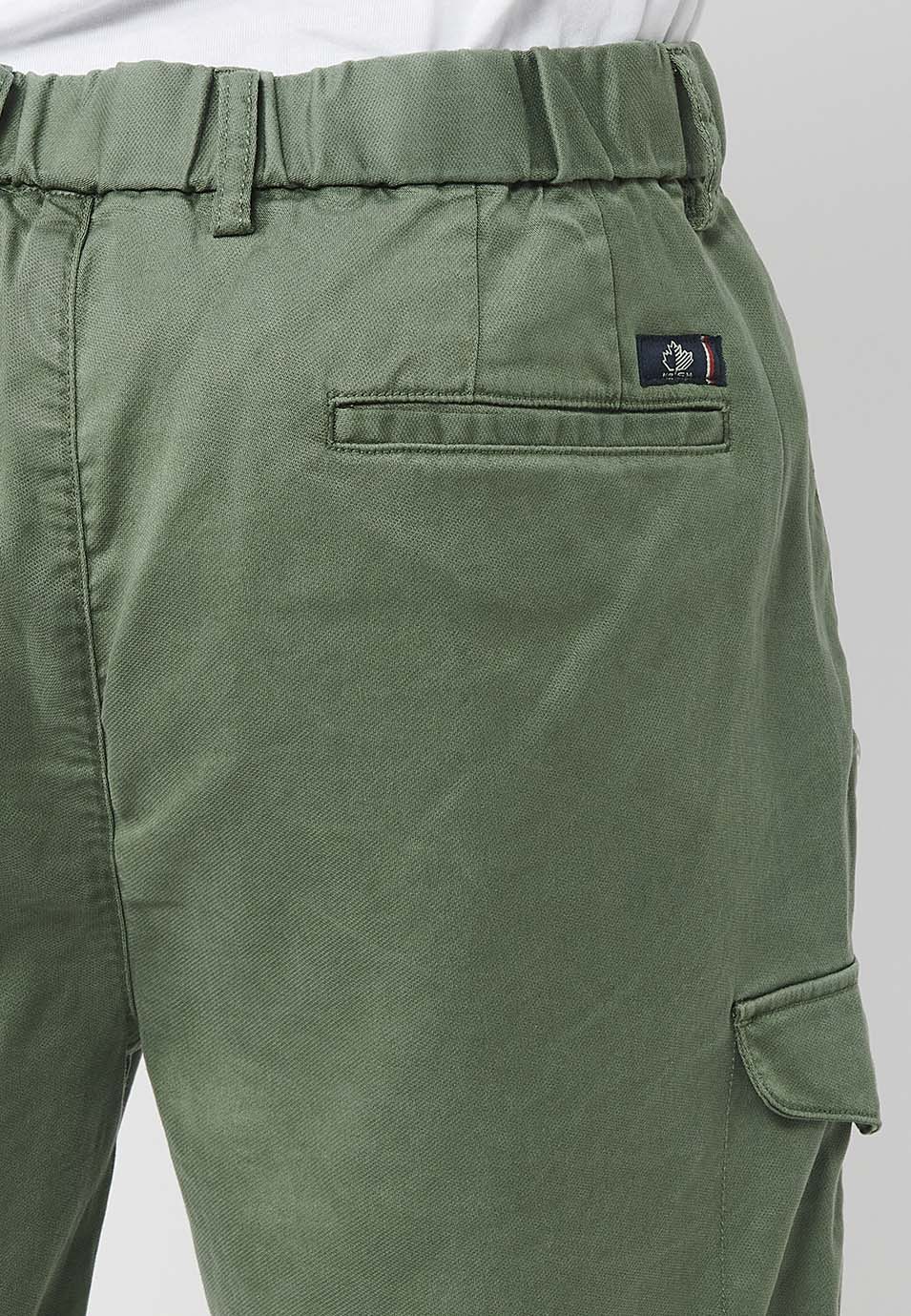 Bermuda Hombre Algodón Lyocell Bolsillo Cargo – Koroshi 2411PS13