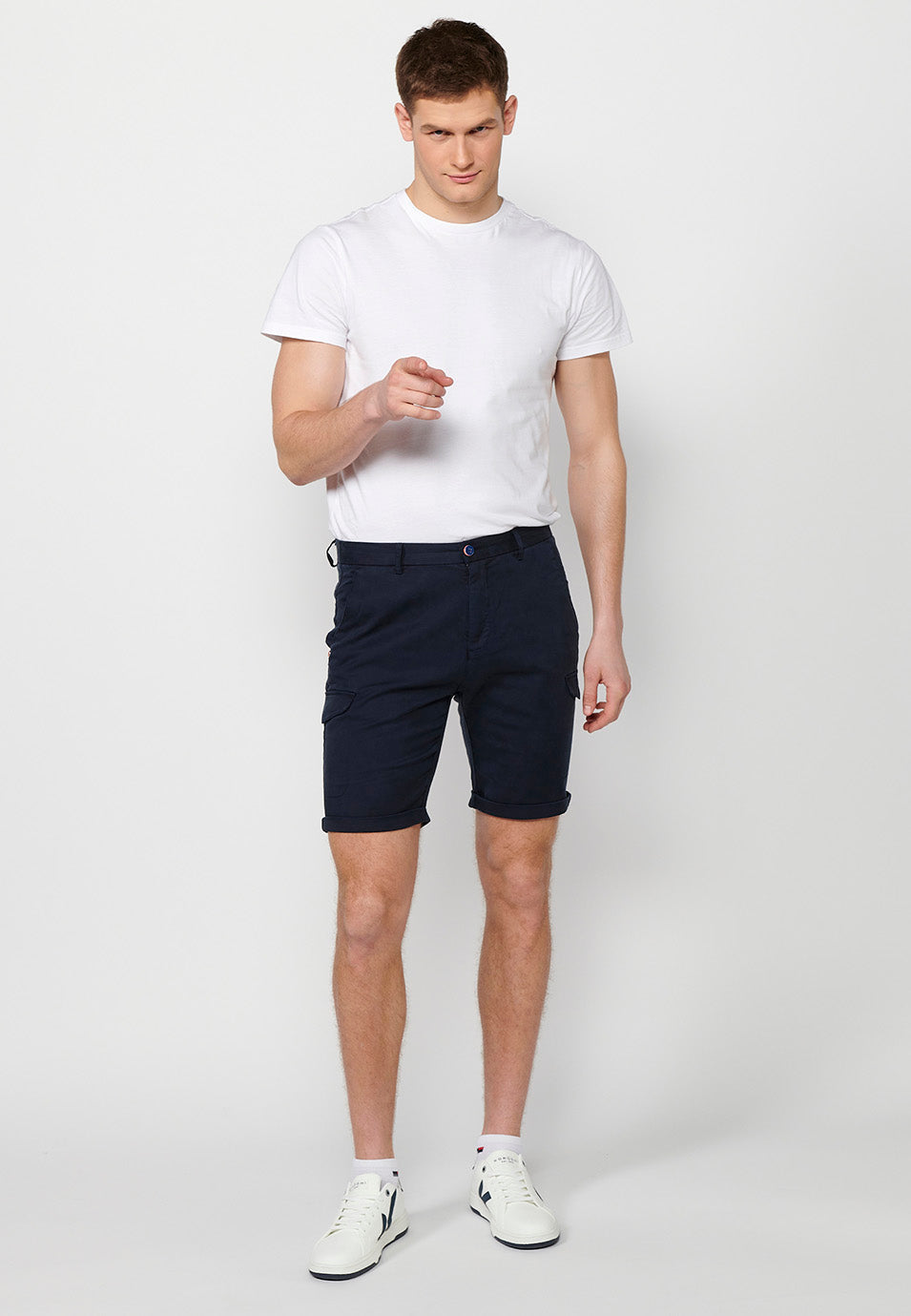 Bermuda Hombre Algodón Lyocell Bolsillo Cargo – Koroshi 2411PS13