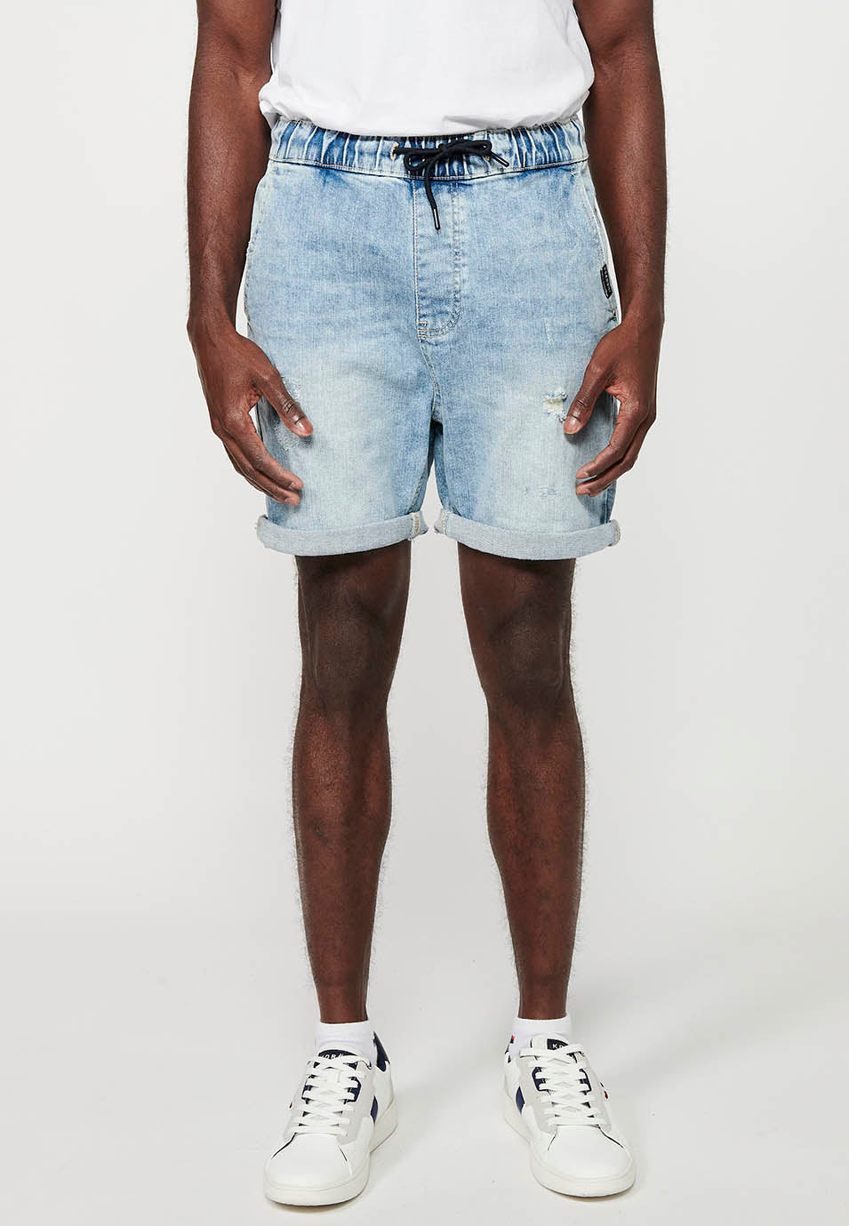 Short Hombre Jogger Denim Cintura Elástica – Koroshi 2411PS87