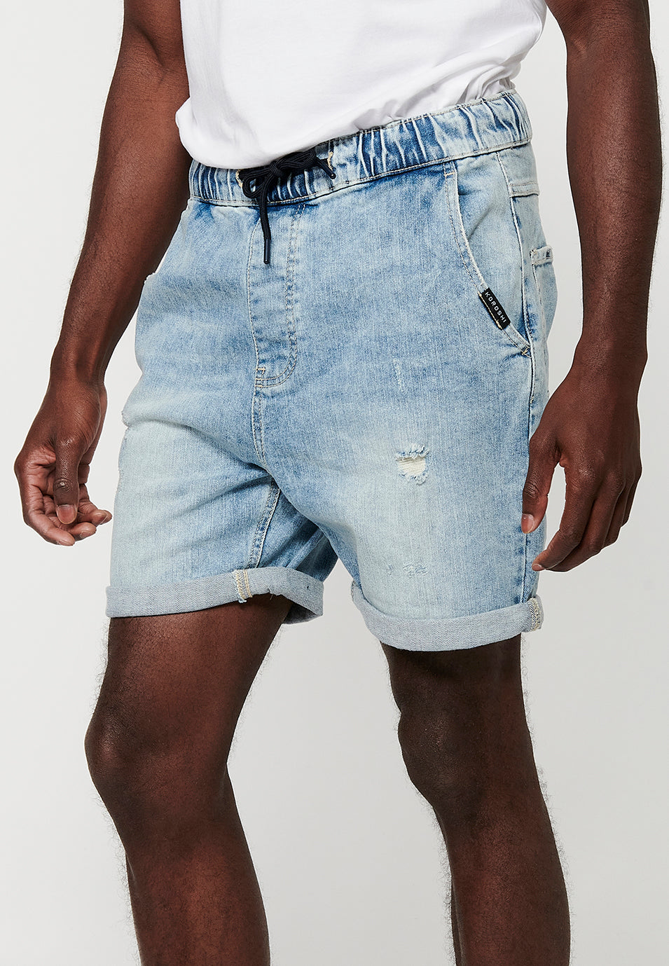 Short Hombre Jogger Denim Cintura Elástica – Koroshi 2411PS87