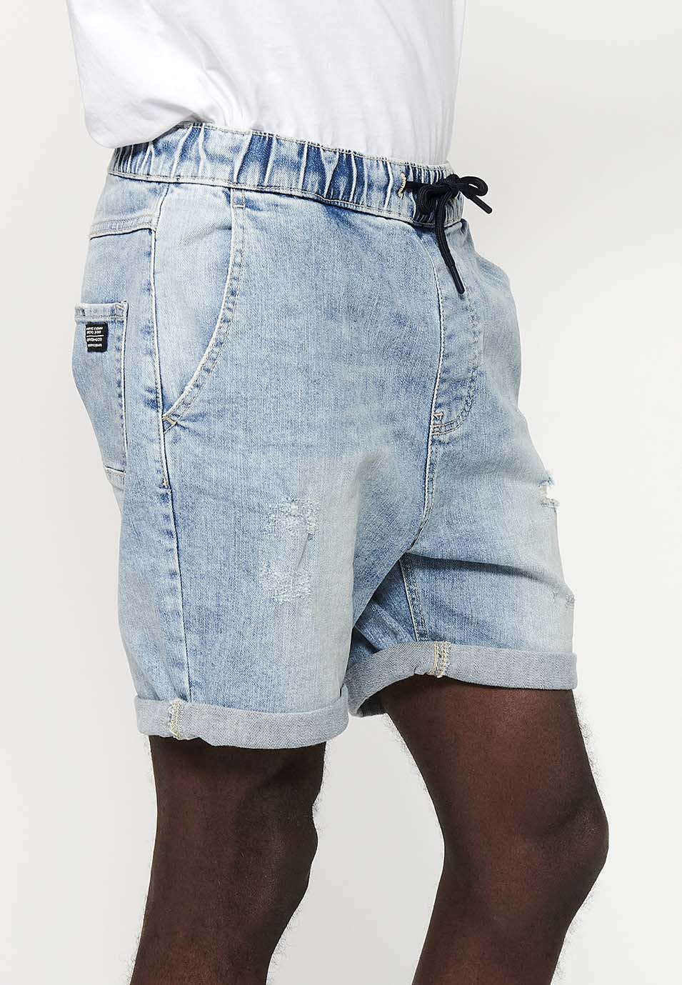Short Hombre Jogger Denim Cintura Elástica – Koroshi 2411PS87