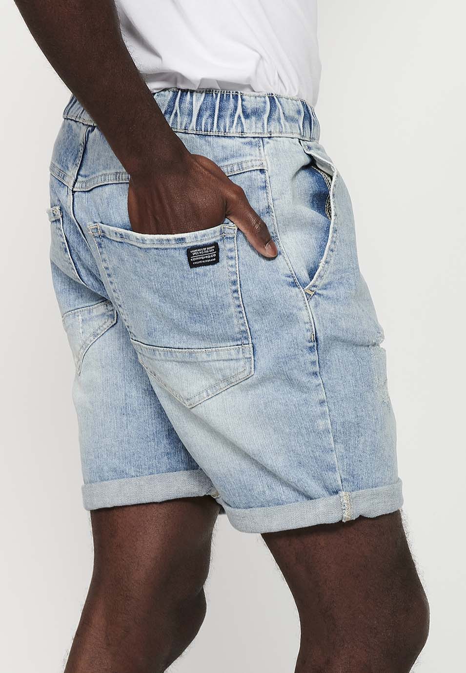 Short Hombre Jogger Denim Cintura Elástica – Koroshi 2411PS87