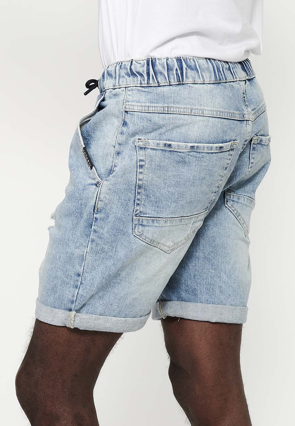 Short Hombre Jogger Denim Cintura Elástica – Koroshi 2411PS87