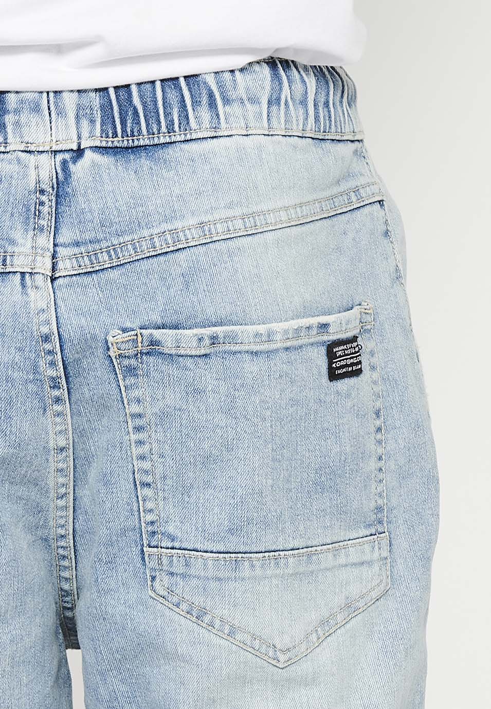 Short Hombre Jogger Denim Cintura Elástica – Koroshi 2411PS87