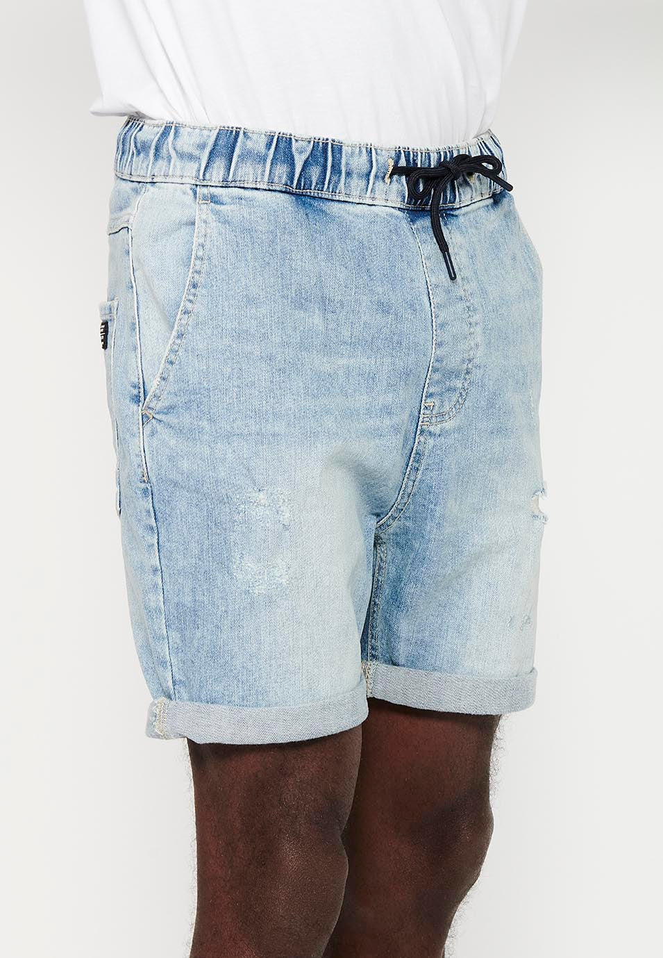 Short Hombre Jogger Denim Cintura Elástica – Koroshi 2411PS87
