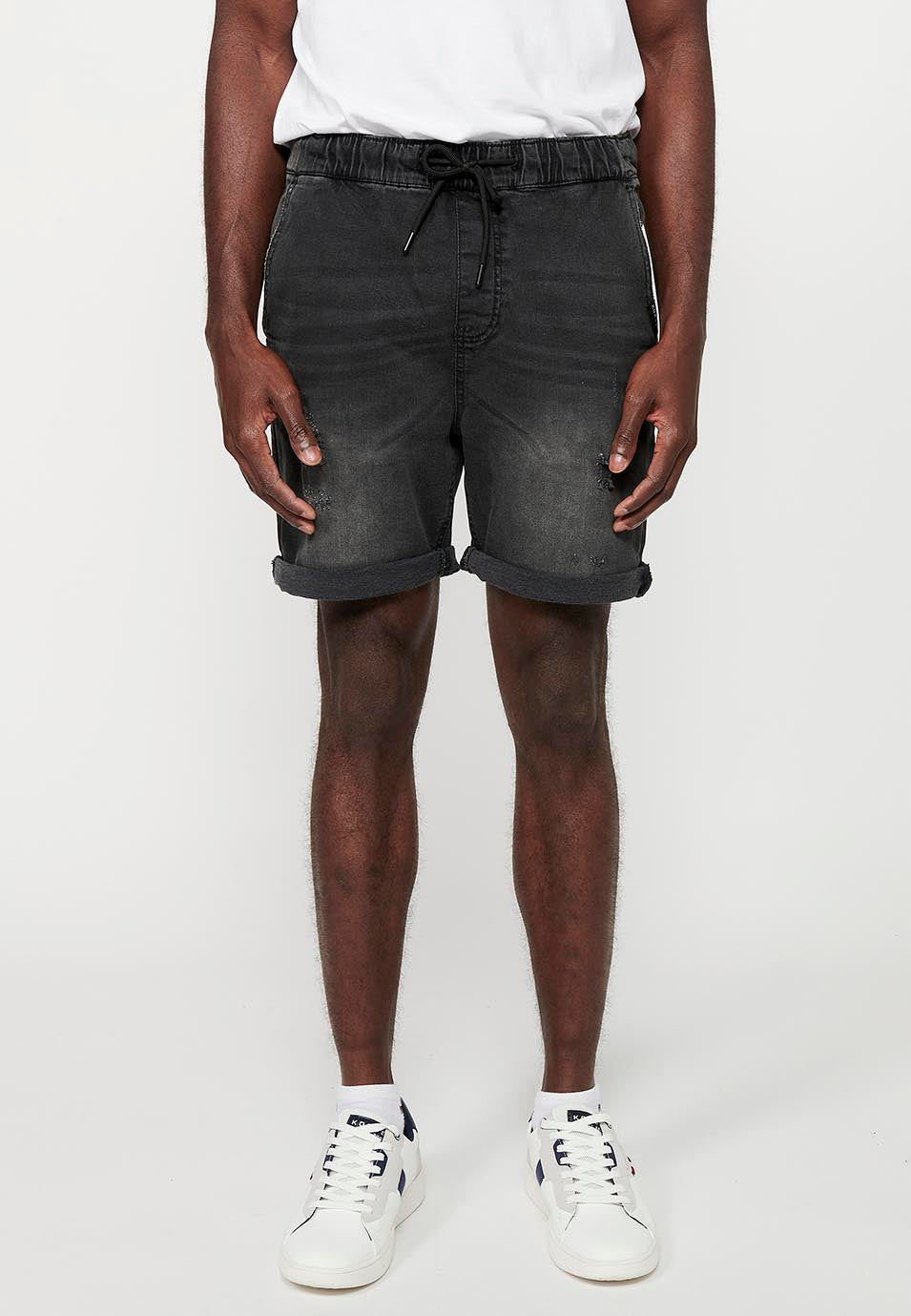 Short Hombre Jogger Denim Cintura Elástica – Koroshi 2411PS87