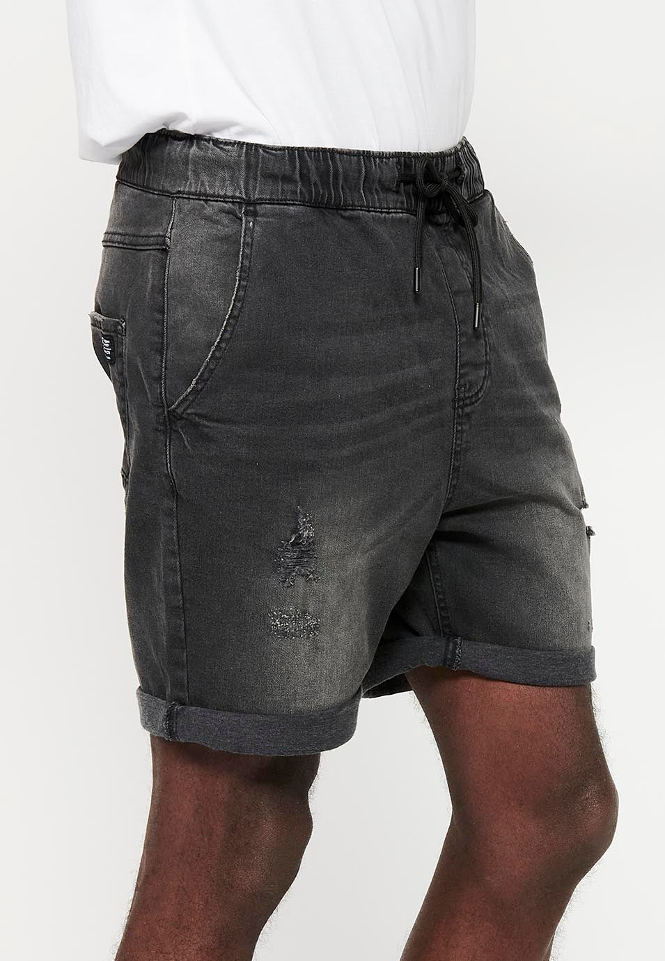Short Hombre Jogger Denim Cintura Elástica – Koroshi 2411PS87