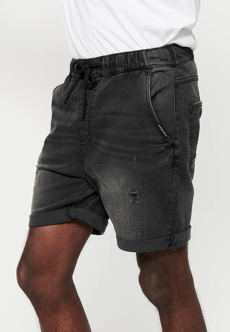 Short Hombre Jogger Denim Cintura Elástica – Koroshi 2411PS87