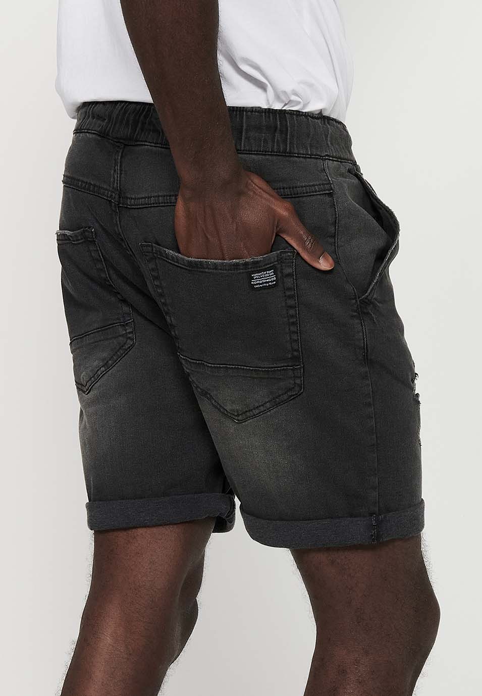 Short Hombre Jogger Denim Cintura Elástica – Koroshi 2411PS87