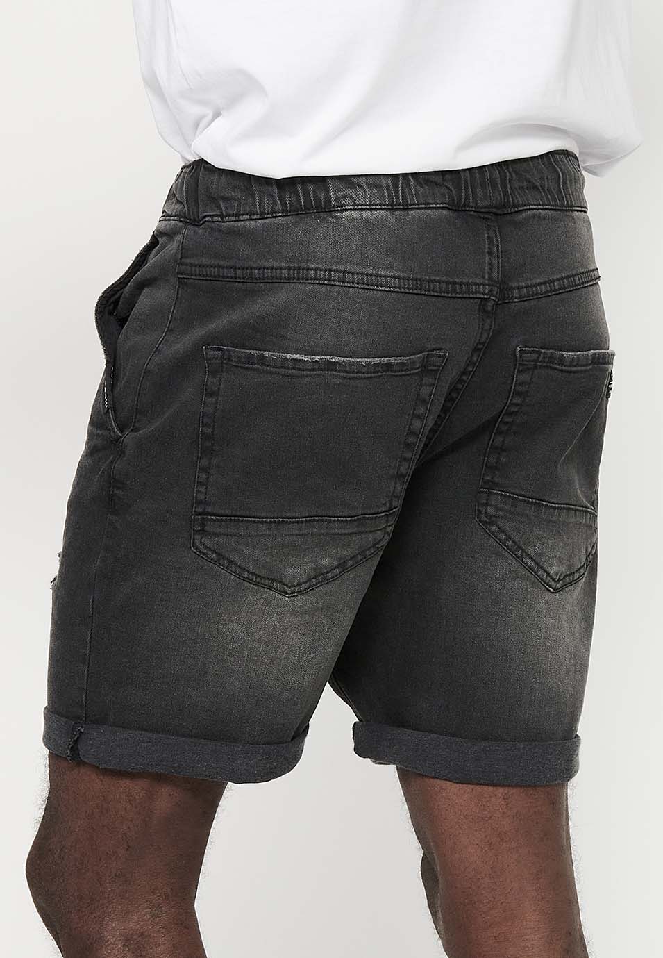 Short Hombre Jogger Denim Cintura Elástica – Koroshi 2411PS87