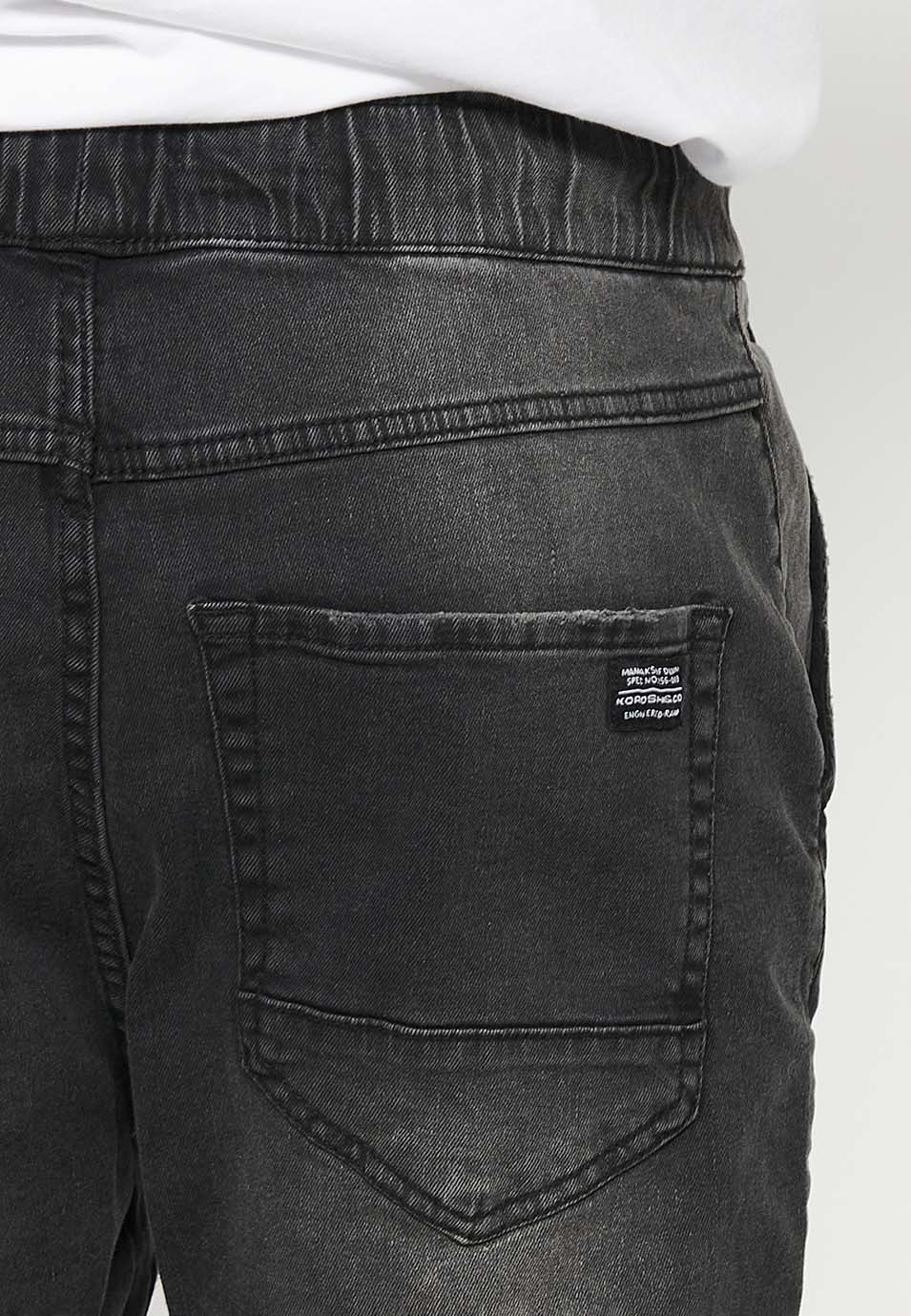 Short Hombre Jogger Denim Cintura Elástica – Koroshi 2411PS87