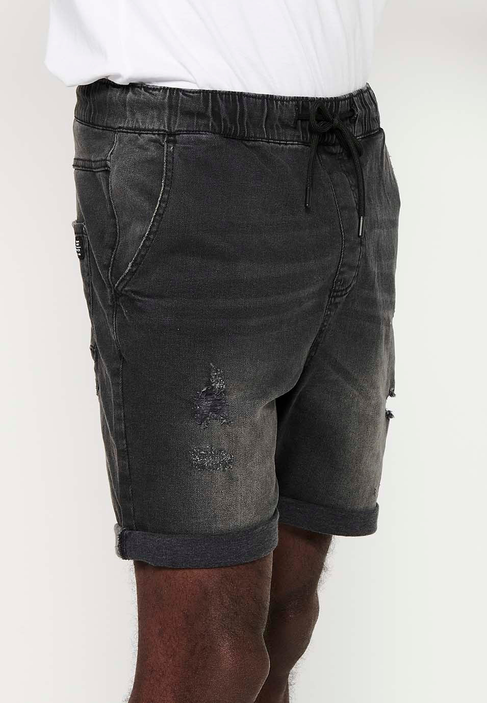 Short Hombre Jogger Denim Cintura Elástica – Koroshi 2411PS87