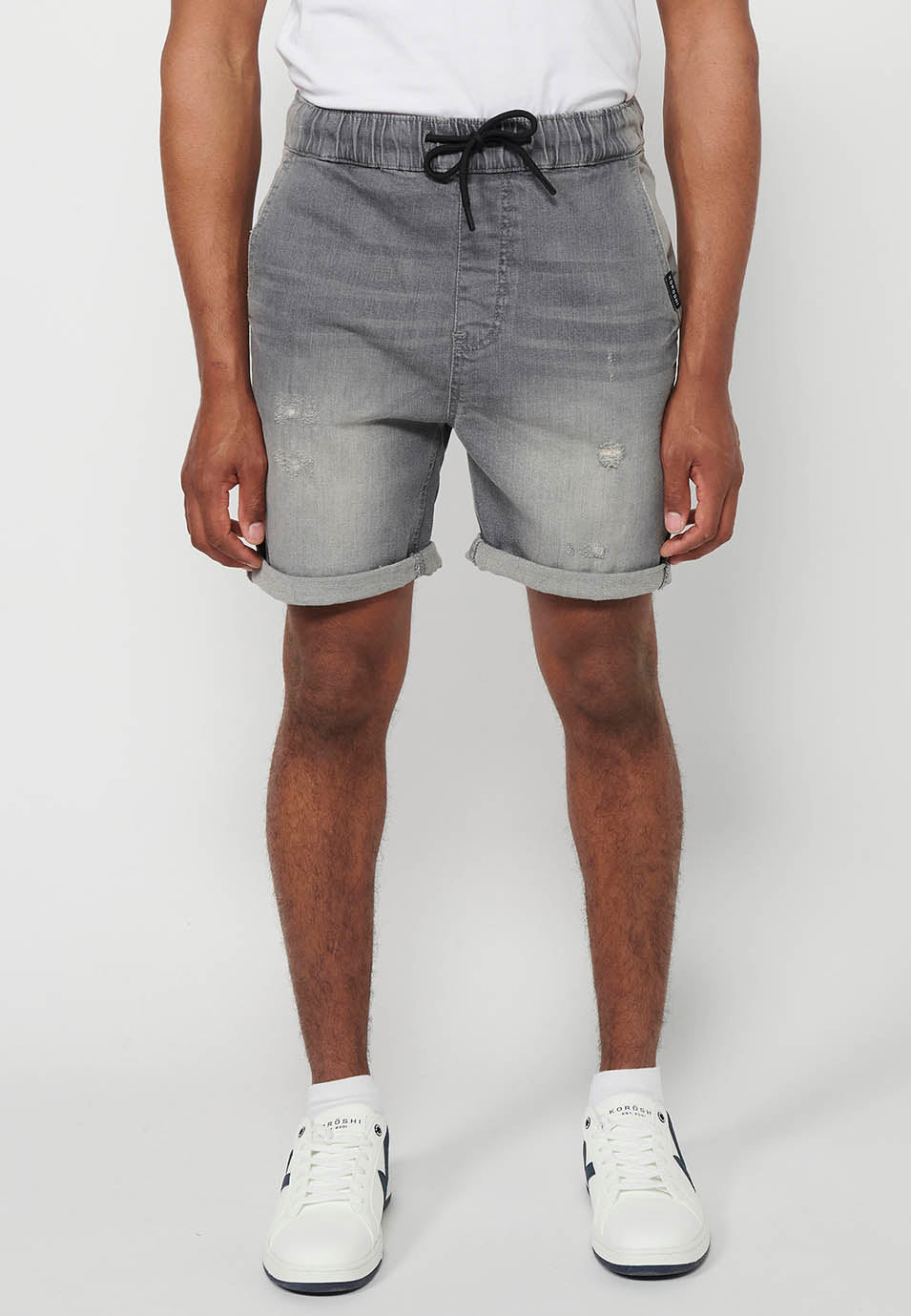 Short Hombre Jogger Denim Cintura Elástica – Koroshi 2411PS87