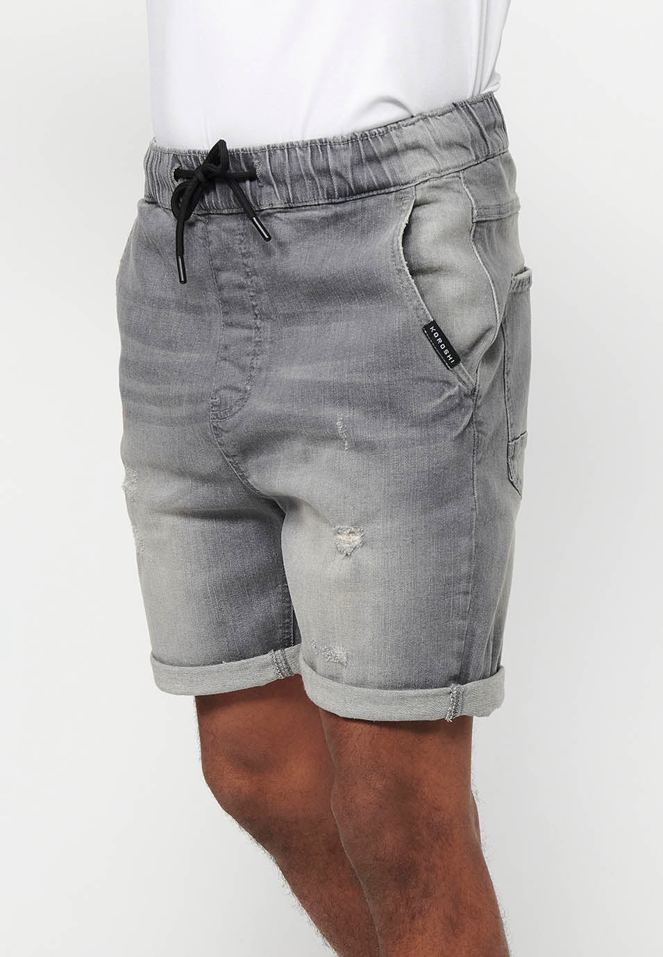 Short Hombre Jogger Denim Cintura Elástica – Koroshi 2411PS87