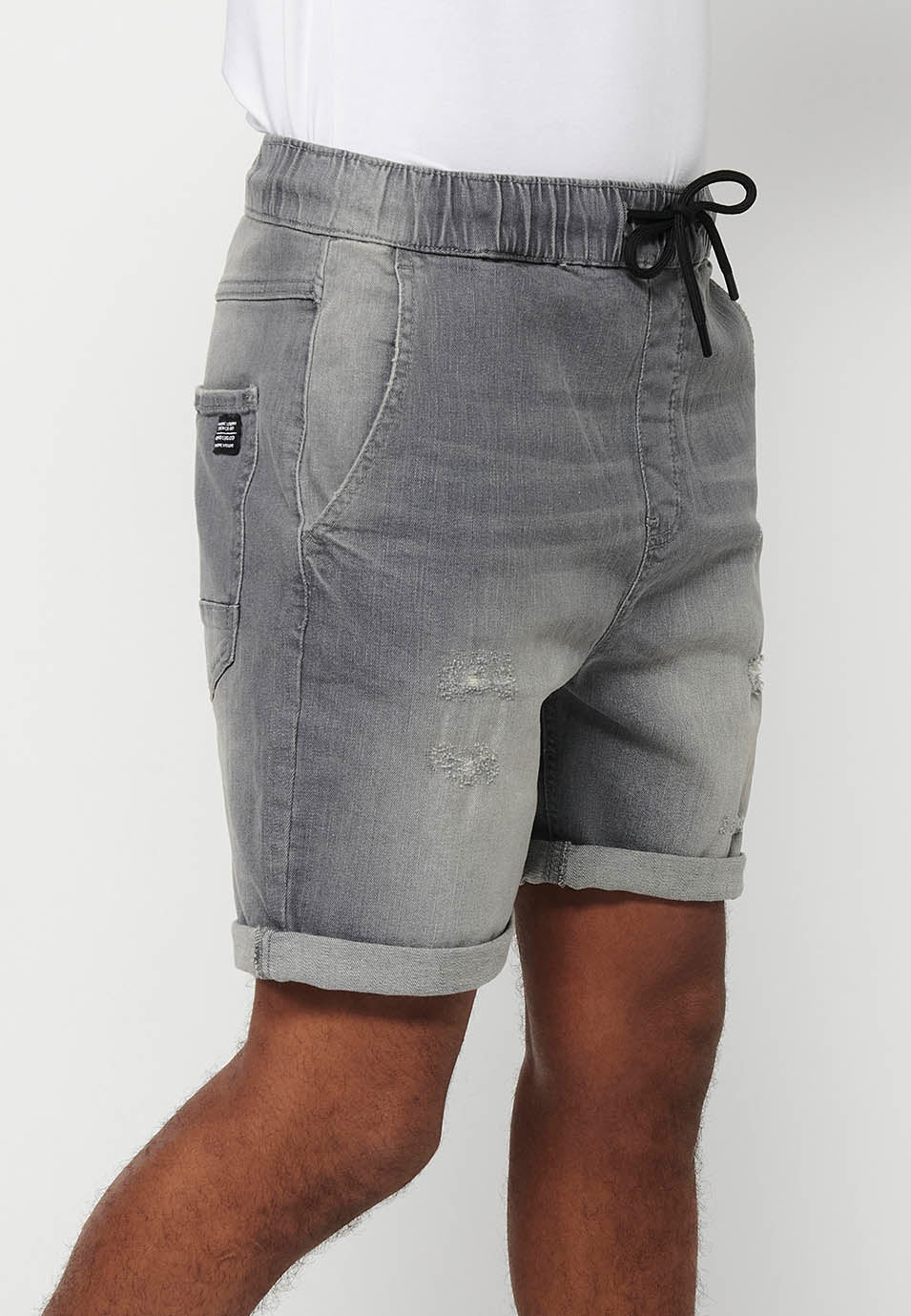 Short Hombre Jogger Denim Cintura Elástica – Koroshi 2411PS87