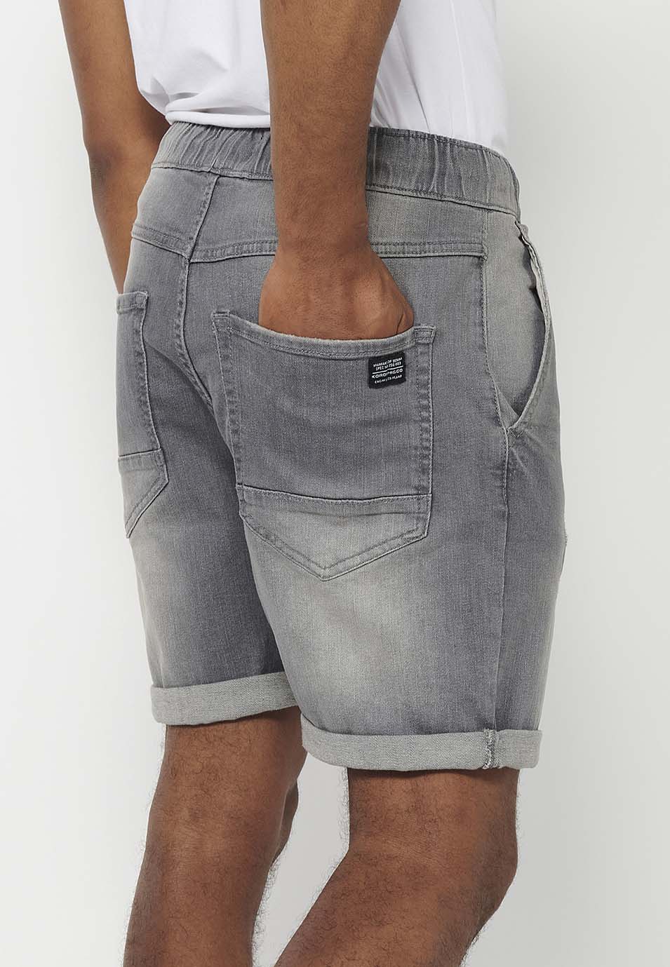 Short Hombre Jogger Denim Cintura Elástica – Koroshi 2411PS87
