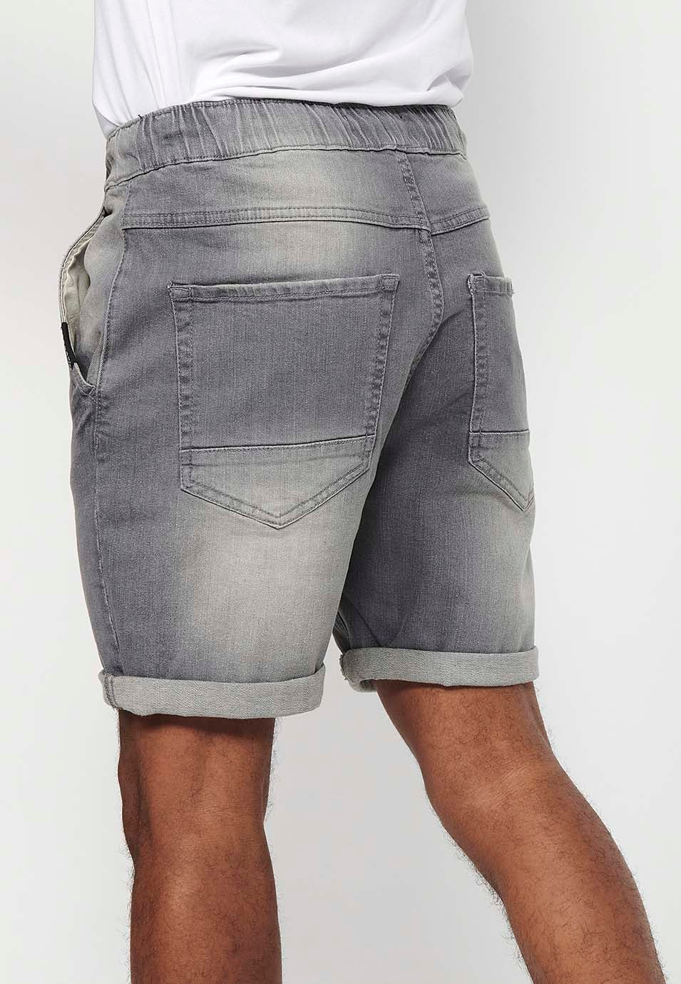Short Hombre Jogger Denim Cintura Elástica – Koroshi 2411PS87
