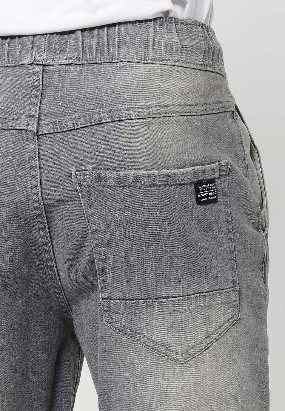 Short Hombre Jogger Denim Cintura Elástica – Koroshi 2411PS87
