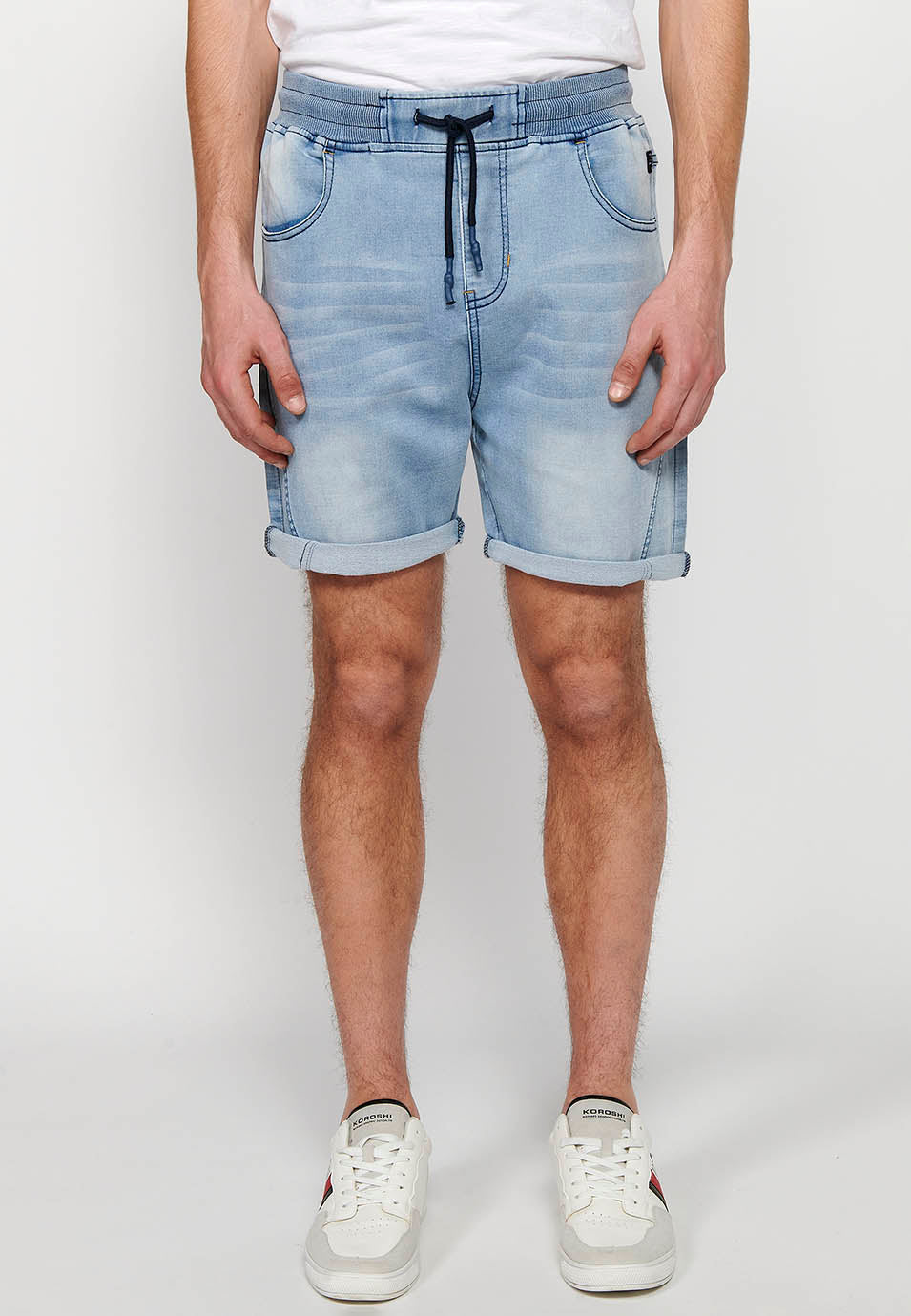 Short Hombre Jogger Denim Cintura Cordón – Koroshi 2411PS88