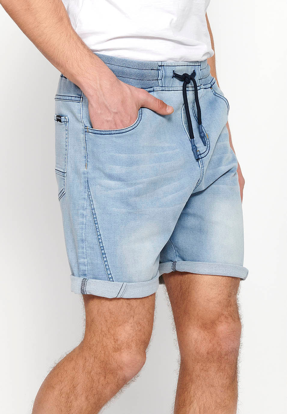 Short Hombre Jogger Denim Cintura Cordón – Koroshi 2411PS88
