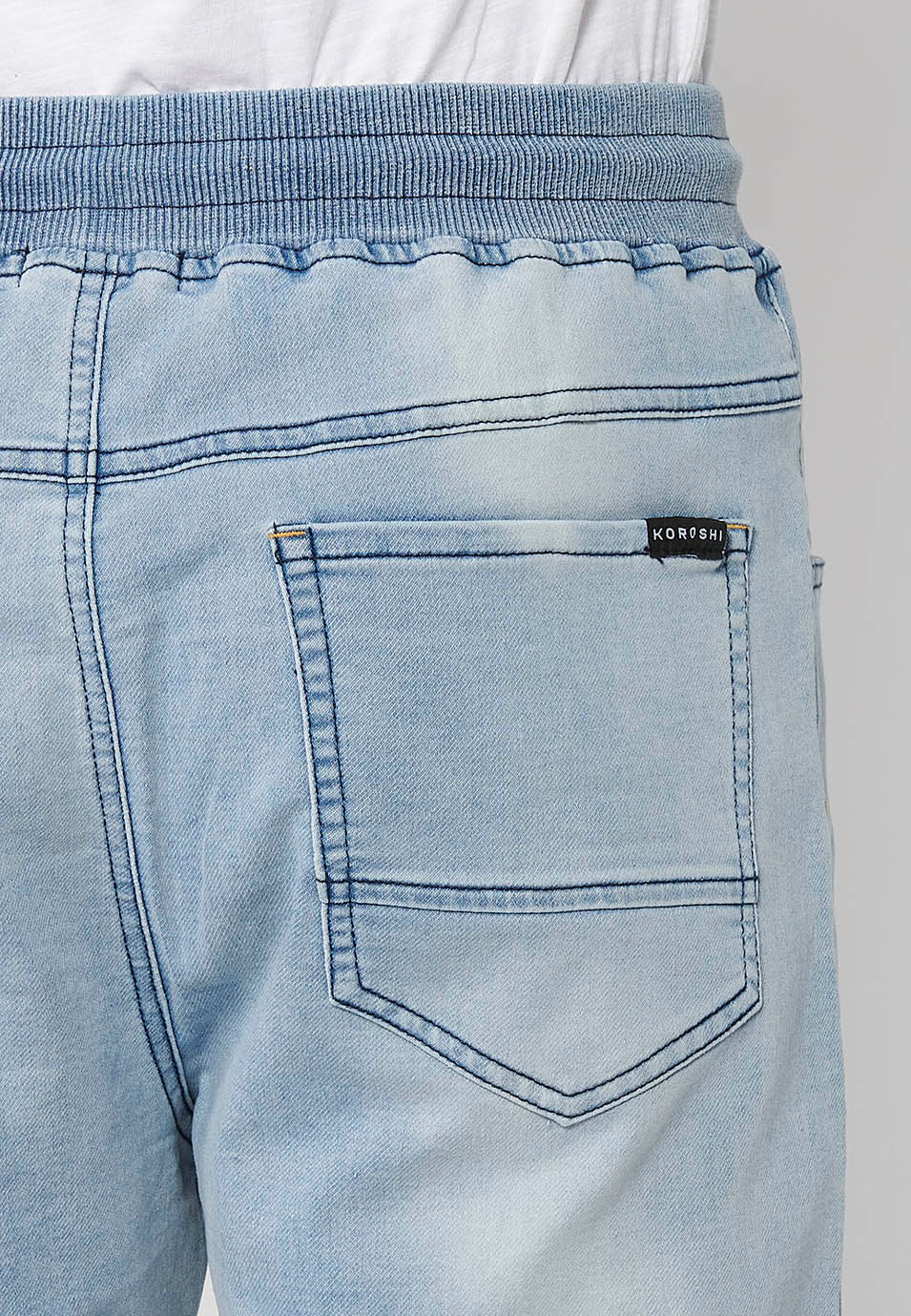 Short Hombre Jogger Denim Cintura Cordón – Koroshi 2411PS88