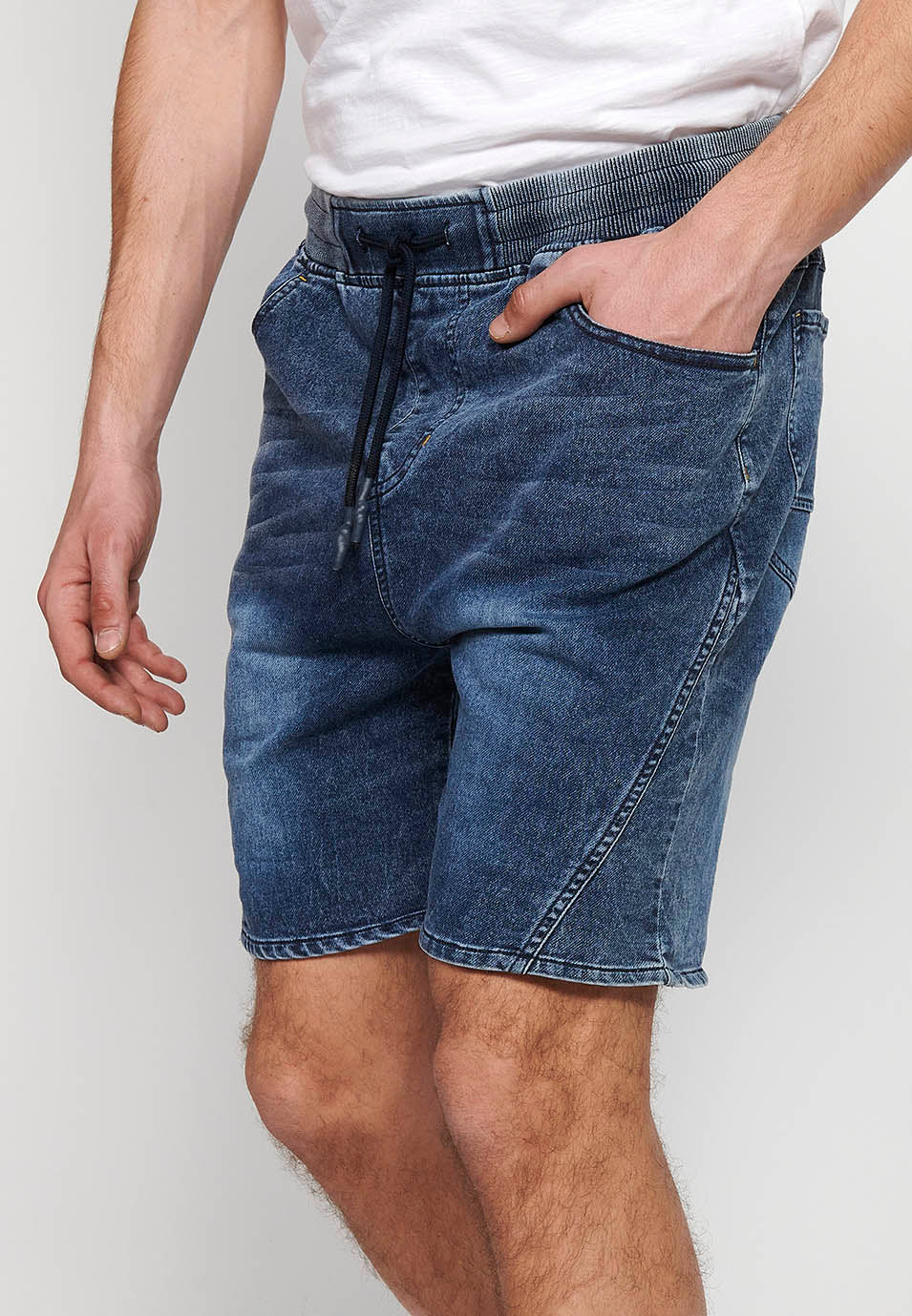 Short Hombre Jogger Denim Cintura Cordón – Koroshi 2411PS88