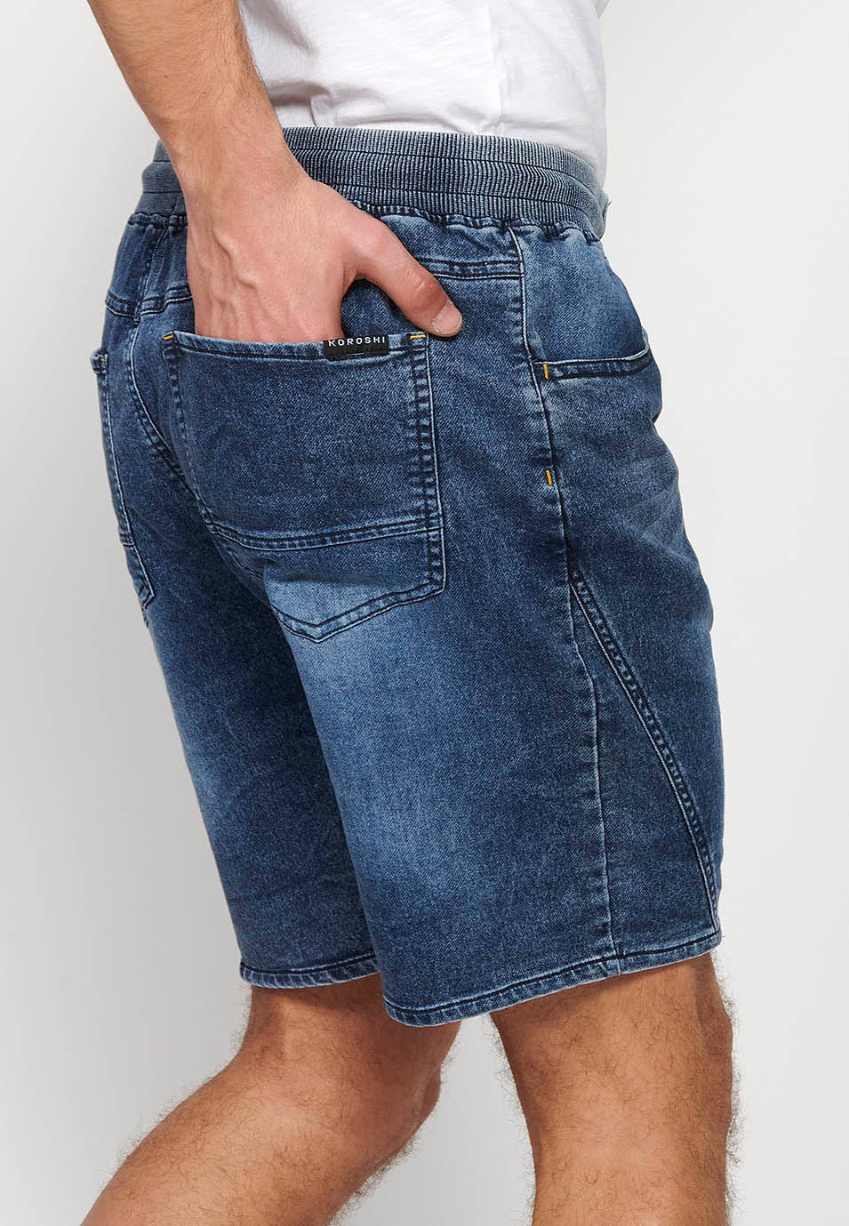 Short Hombre Jogger Denim Cintura Cordón – Koroshi 2411PS88