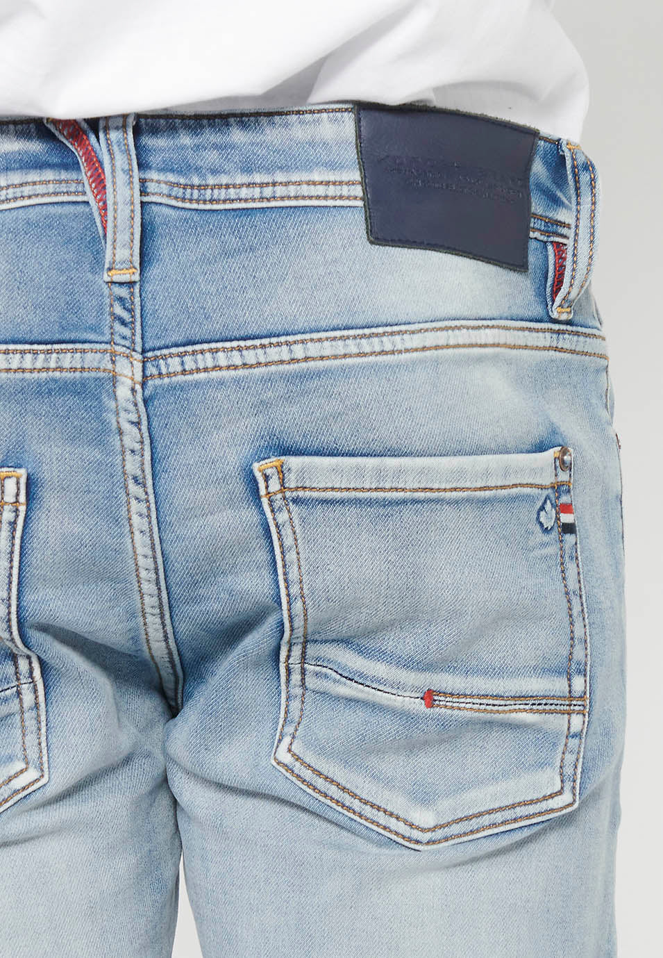 Pantalón Hombre Vaquero Denim Slim Fit – Koroshi Azul Claro