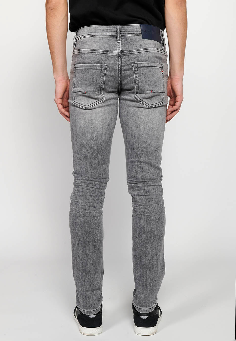 Pantalón Hombre Vaquero Denim Slim Fit Cinco Bolsillos – Koroshi Gris