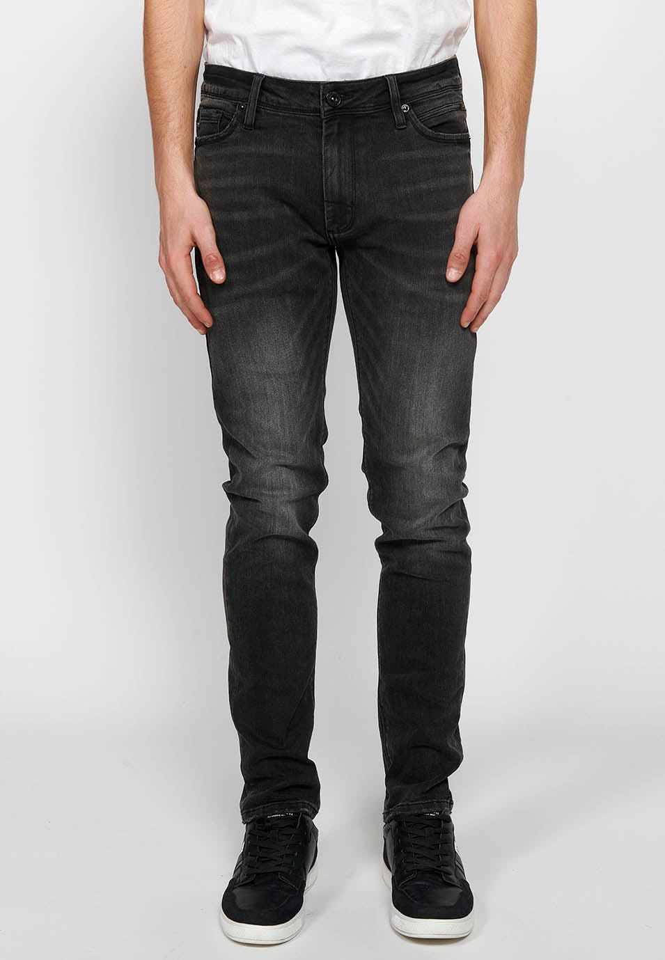 Pantalón Hombre Vaquero Black Denim Regular Fit – Koroshi