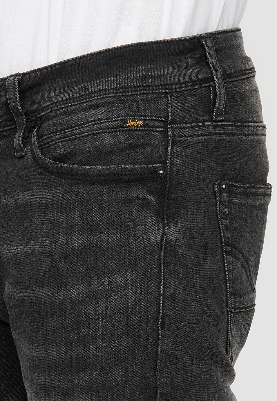 Pantalón Hombre Vaquero Black Denim Regular Fit – Koroshi