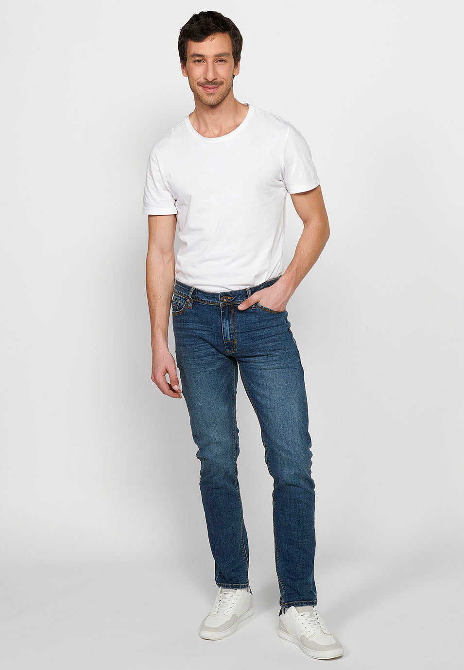 Pantalón Hombre Vaquero Azul Medio Regular Fit – Koroshi