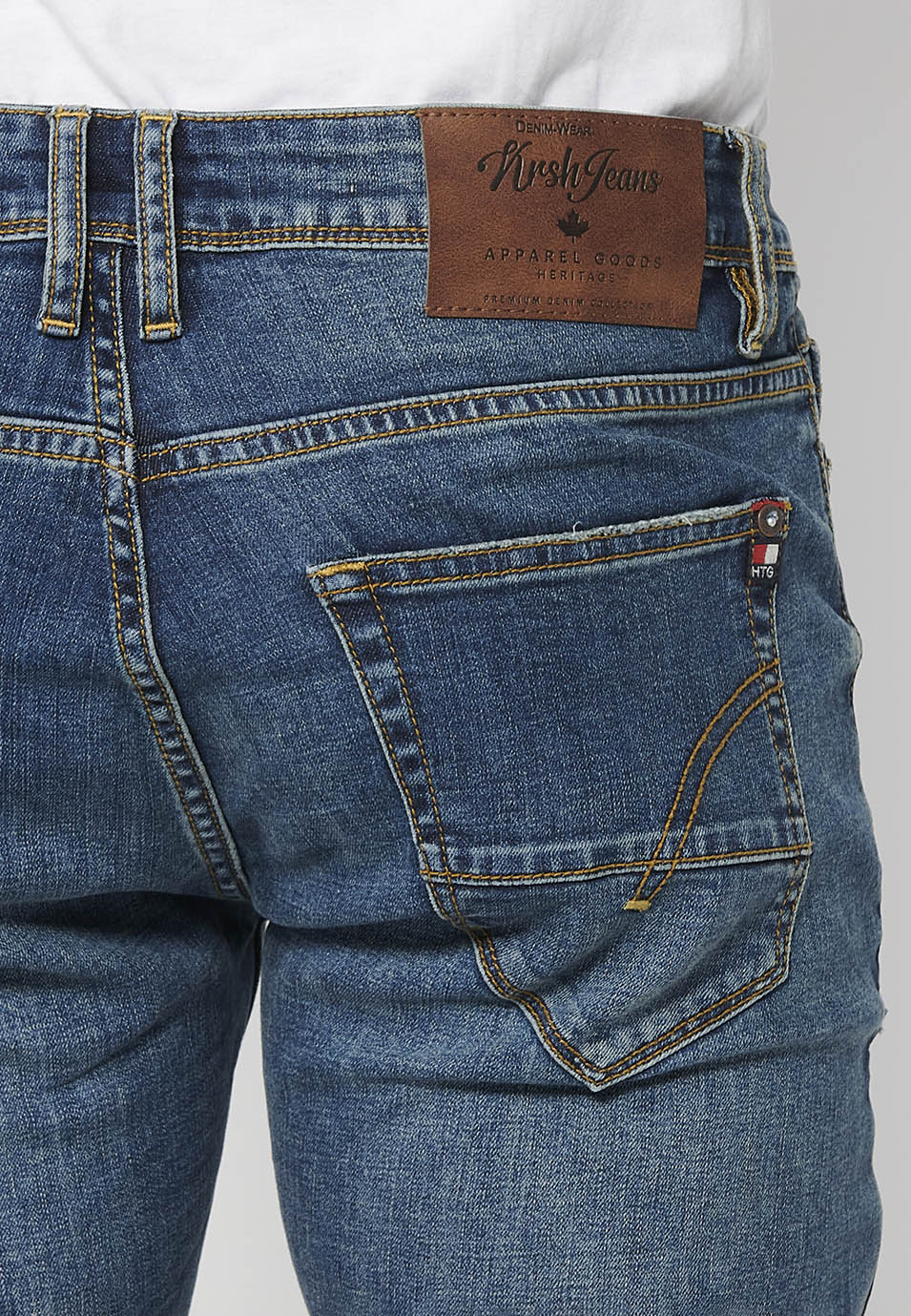 Pantalón Hombre Vaquero Azul Medio Regular Fit – Koroshi