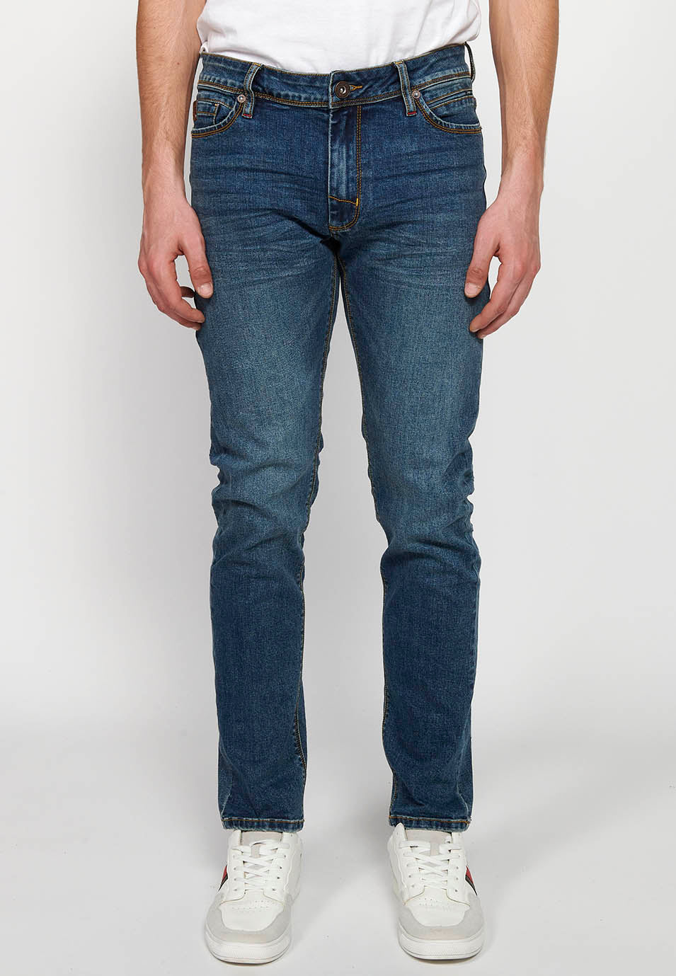 Pantalón Hombre Vaquero Azul Medio Regular Fit – Koroshi