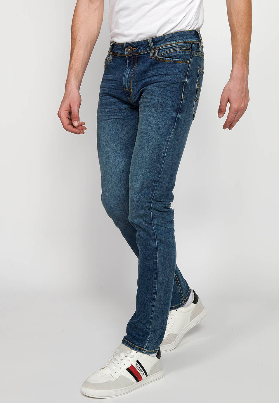 Pantalón Hombre Vaquero Azul Medio Regular Fit – Koroshi