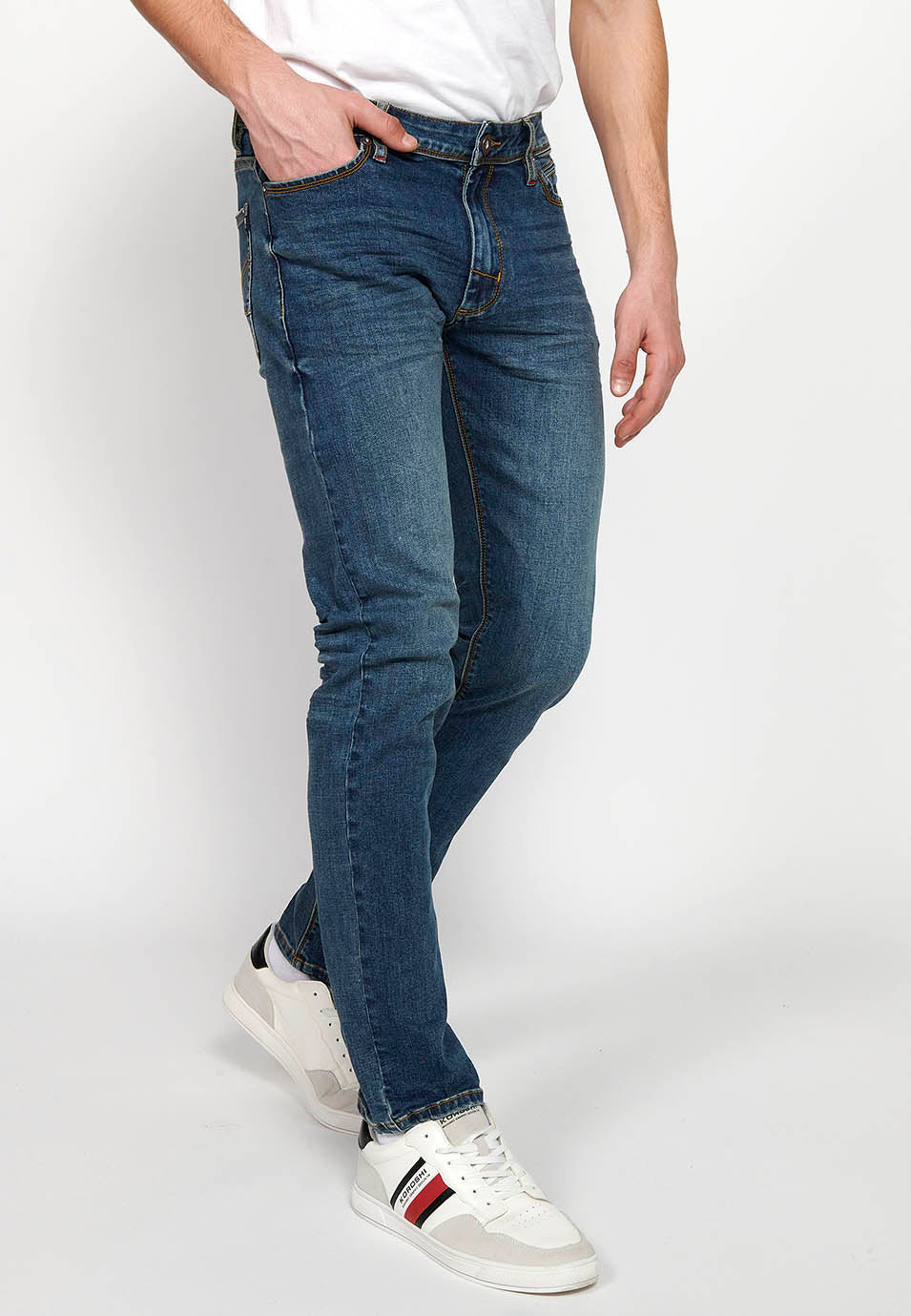 Pantalón Hombre Vaquero Azul Medio Regular Fit – Koroshi