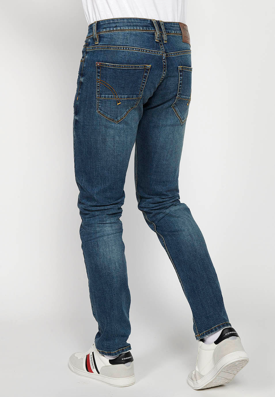 Pantalón Hombre Vaquero Azul Medio Regular Fit – Koroshi