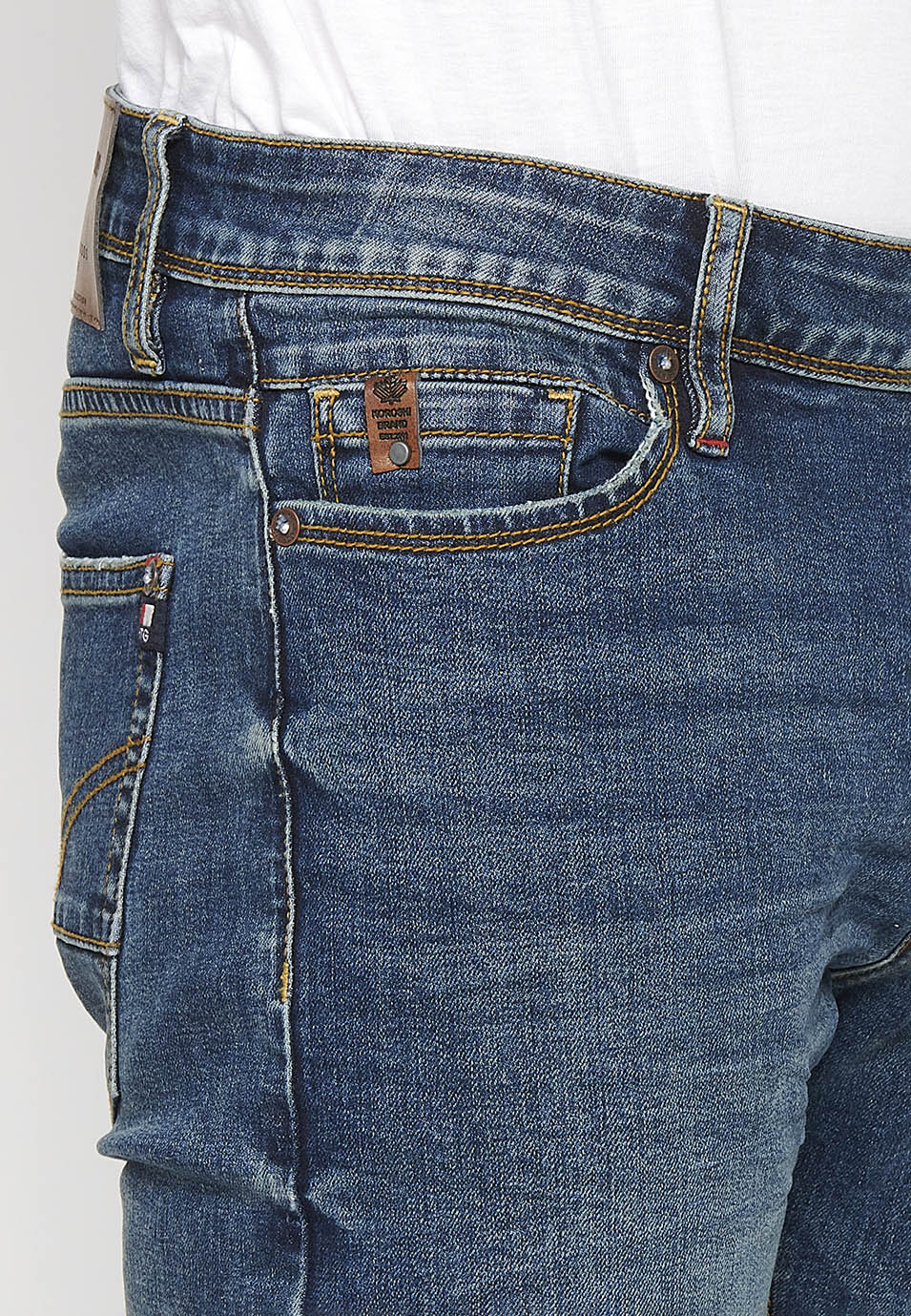 Pantalón Hombre Vaquero Azul Medio Regular Fit – Koroshi
