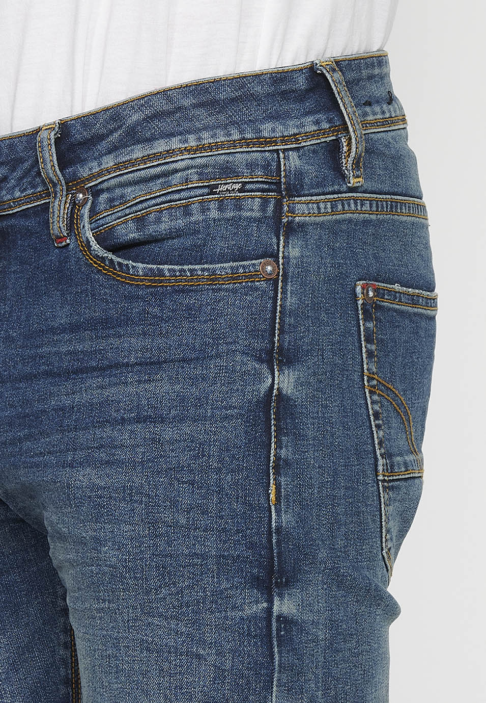 Pantalón Hombre Vaquero Azul Medio Regular Fit – Koroshi
